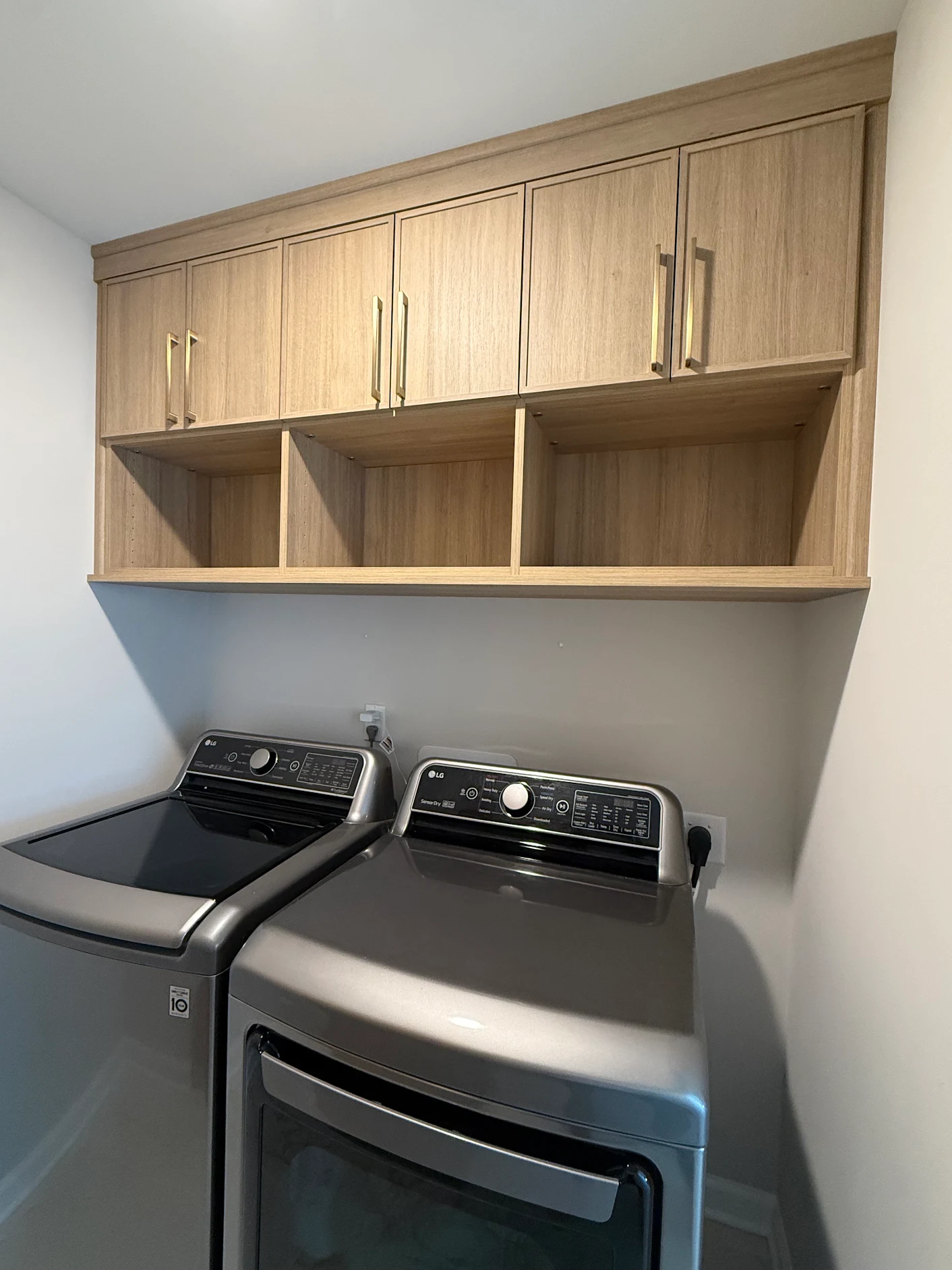Custom laundry-room cabinets