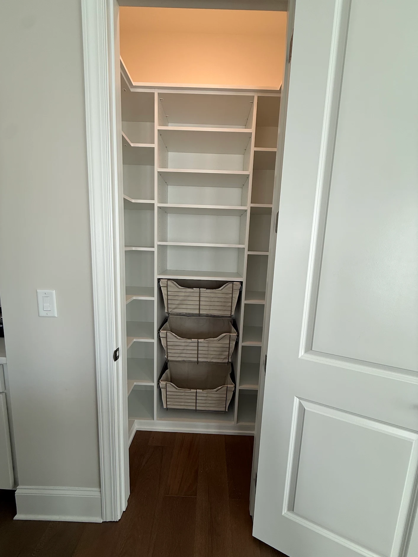 Custom pantry shelving